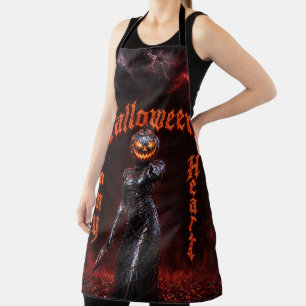 Halloween Forever In My Heart Gothic Pumpkin Jack Apron