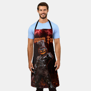 Halloween Forever In My Heart Gothic Pumpkin Jack Apron
