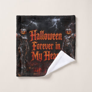 Halloween Forever In My Heart Gothic Pumpkin Jack Bath Towel Set