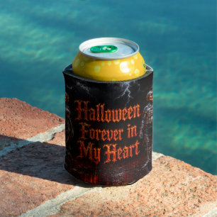 Halloween Forever In My Heart Gothic Pumpkin Jack Can Cooler