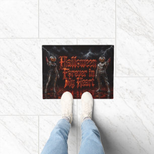 Halloween Forever In My Heart Gothic Pumpkin Jack Doormat