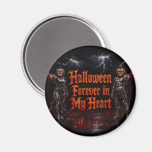 Halloween Forever In My Heart Gothic Pumpkin Jack Magnet