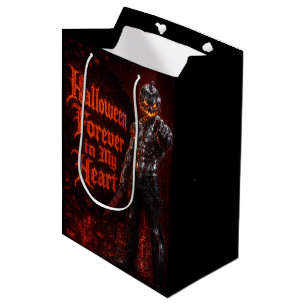 Halloween Forever In My Heart Gothic Pumpkin Jack Medium Gift Bag