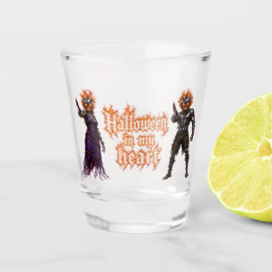 Halloween Forever In My Heart Gothic Pumpkin Jack Shot Glass