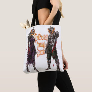 Halloween Forever In My Heart Gothic Pumpkin Jack Tote Bag