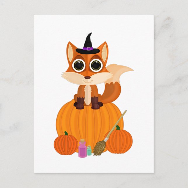 Halloween Fox  Postcard (Front)
