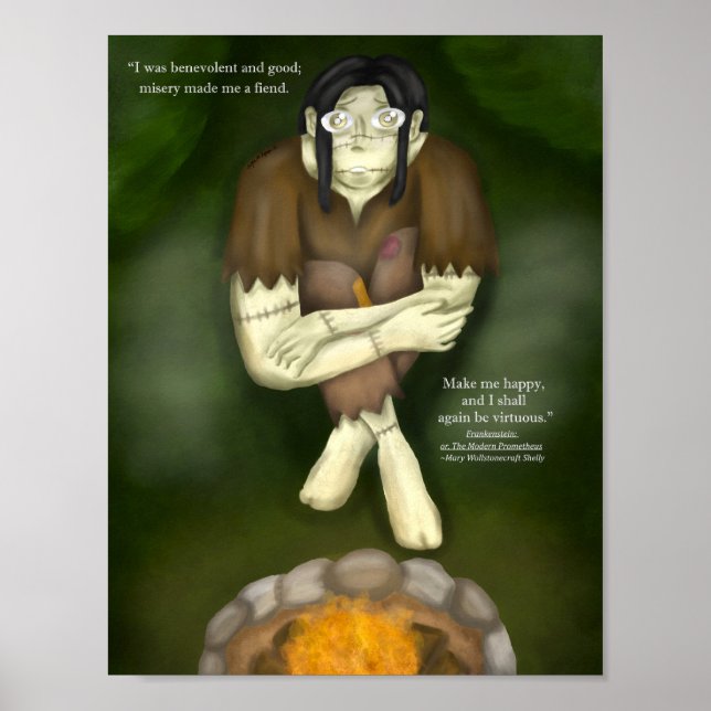 Halloween Frankenstein Art Print (Front)