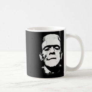Halloween Frankenstein Monster Black And White Coffee Mug