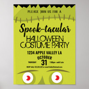 halloween Frankenstein monster costume party Poster