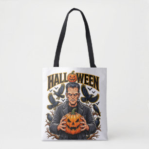 Halloween Frankenstein Monster Tote Bag
