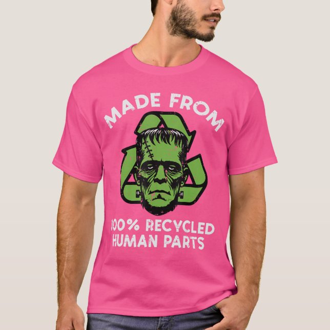 Halloween Frankenstein Recycled Parts Costume Men  T-Shirt (Front)