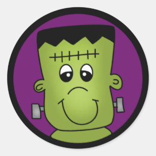 Halloween Frankie Classic Round Sticker