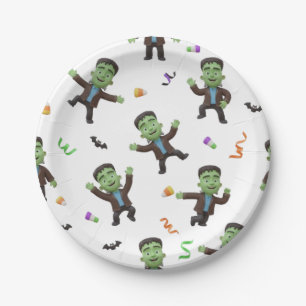 HALLOWEEN FRANKIE PAPER PLATE