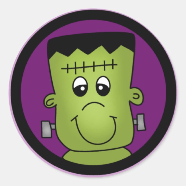 Halloween Frankie Tshirts and Gifts Classic Round Sticker (Front)