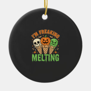 Halloween Freaking Melting Ice Cream Ceramic Tree Decoration