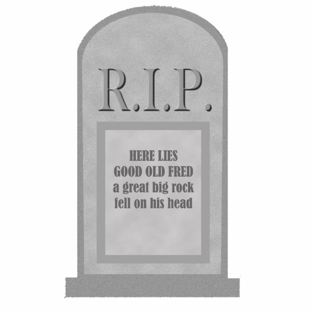 Halloween Fred Tombstone Photo Sclupture Standing Photo Sculpture (Front)