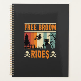 Halloween Free Broom Rides Witch Cat Planner