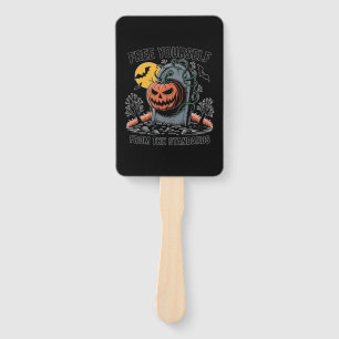 Halloween Free Yourself From The Standards.jpg Hand Fan
