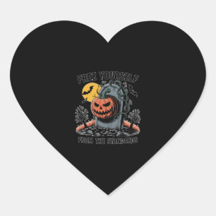 Halloween Free Yourself From The Standards.jpg Heart Sticker