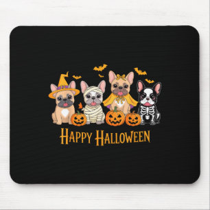Halloween French Bulldog Dogs Pumpkin Funny  Mouse Mat