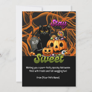 Halloween French Bulldog Greeting Holiday Card