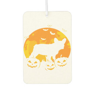 Halloween French Bulldog Jack O Lantern Dog Car Air Freshener