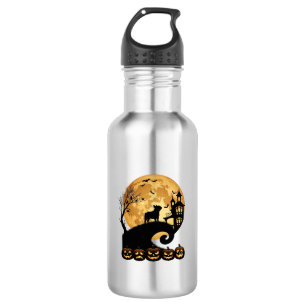 Halloween French Bulldog Moon Spooky Pumpkins Haun 532 Ml Water Bottle