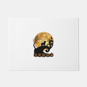 Halloween French Bulldog Moon Spooky Pumpkins Haun Doormat