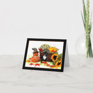 Halloween French bulldog notecard