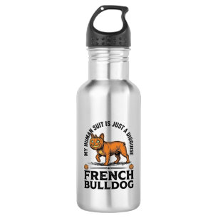 Halloween French Bulldog Pumpkin Costume Shirt_1 532 Ml Water Bottle