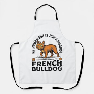Halloween French Bulldog Pumpkin Costume Shirt_1 Apron