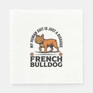 Halloween French Bulldog Pumpkin Costume Shirt_1 Napkin