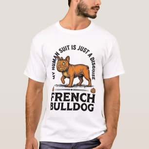 Halloween French Bulldog Pumpkin Costume Shirt_1 T-Shirt