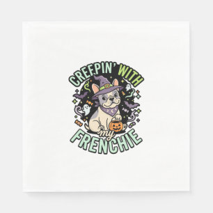 Halloween French Bulldog Spooky Companion Napkin