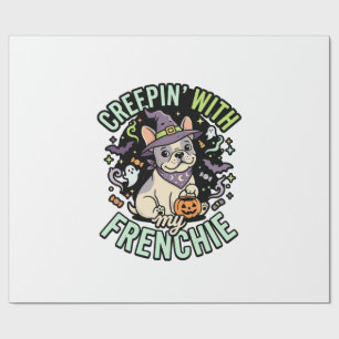 Halloween French Bulldog Spooky Companion Wrapping Paper