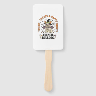 Halloween French Bulldog Trickster Hand Fan