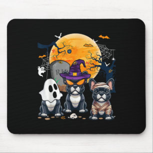 Halloween French Bulldogs Cosplay Witch Ghost Mumm Mouse Mat