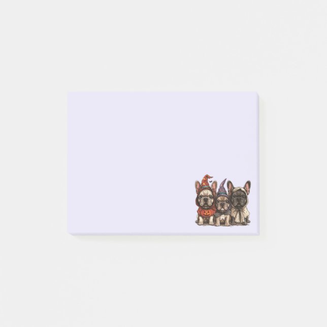 Halloween French Bulldogs Post-it Notes (Front)