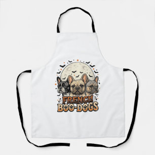Halloween Frenchie Boo Dogs Funny Vintage_1 Apron