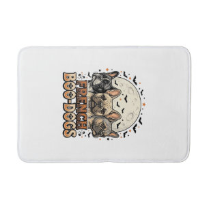 Halloween Frenchie Boo Dogs Funny Vintage_1 Bath Mat