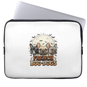 Halloween Frenchie Boo Dogs Funny Vintage_1 Laptop Sleeve
