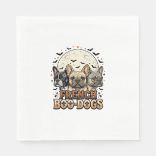 Halloween Frenchie Boo Dogs Funny Vintage_1 Napkin