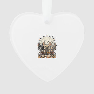 Halloween Frenchie Boo Dogs Funny Vintage_1 Ornament
