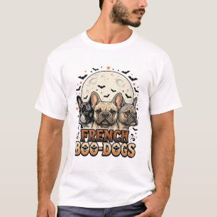 Halloween Frenchie Boo Dogs Funny Vintage_1 T-Shirt