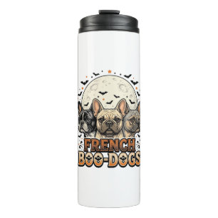 Halloween Frenchie Boo Dogs Funny Vintage_1 Thermal Tumbler