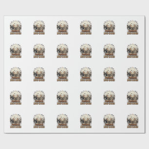 Halloween Frenchie Boo Dogs Funny Vintage_1 Wrapping Paper
