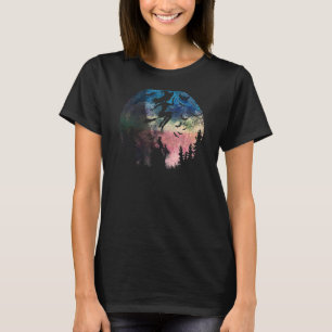 Halloween Frequent Flyer Flying Witch Full Moon Ca T-Shirt
