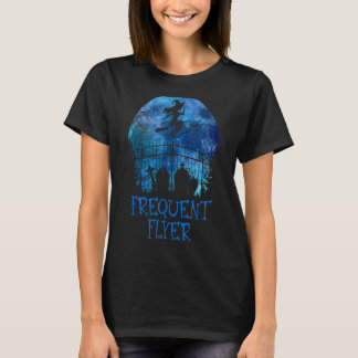 Halloween Frequent Flyer In The Cemetery Lazy Cost T-Shirt