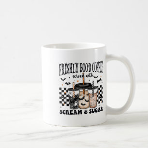 Halloween Freshly Boo'd Coffee Served With Scream Mug