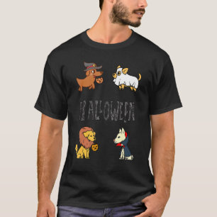 Halloween Friend Dog Corgi Lion Cute T-Shirt